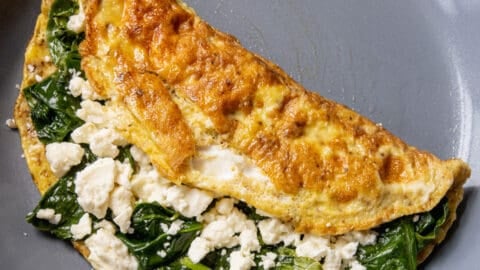 Egg White Omelette with Spinach and Feta Recipe